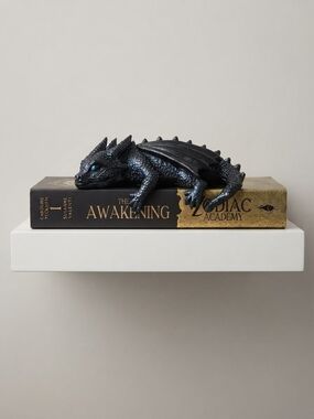 NWT Sleeping Dragon Bookshelf Topper Figurine Fantasy Decor  (0359)